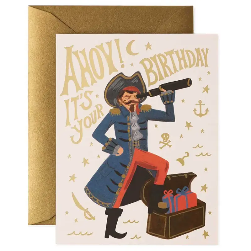 Pirate Birthday Greetings Card By Rifle Paper Co.