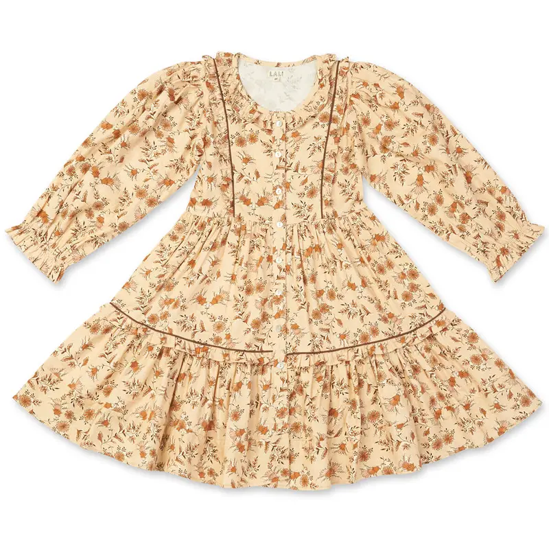 Ruffle Ivy Dress in Autumn Floral by Lali