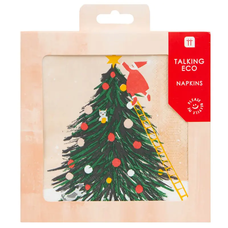 Santa Christmas Tree Napkins by Talking Tables
