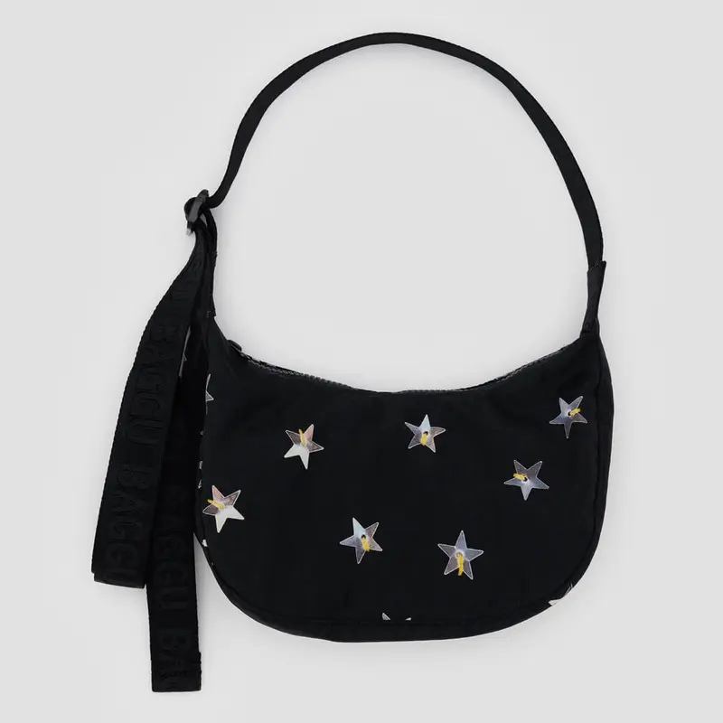 Small Nylon Crescent Bag in Stars by Baggu