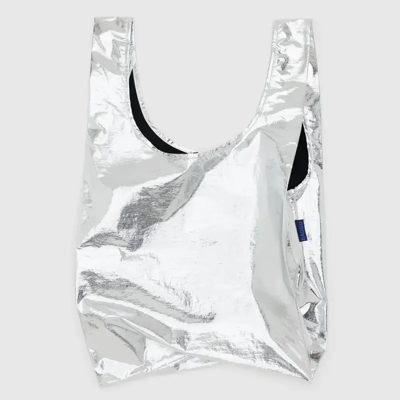 Standard Bag in Metallic Silver by Baggu