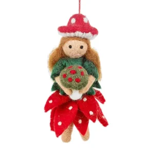 Toadstool Fairy Hanging Decoration by Felt So Good