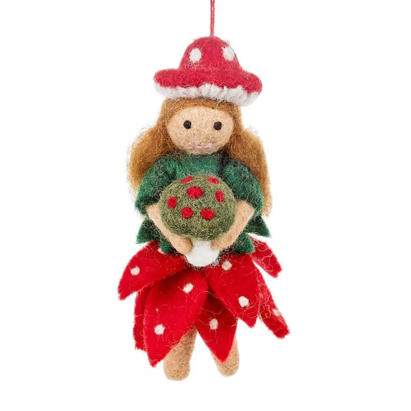 Toadstool Fairy Hanging Decoration by Felt So Good
