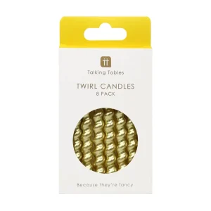 Twirl Gold Candles by Talking Tables