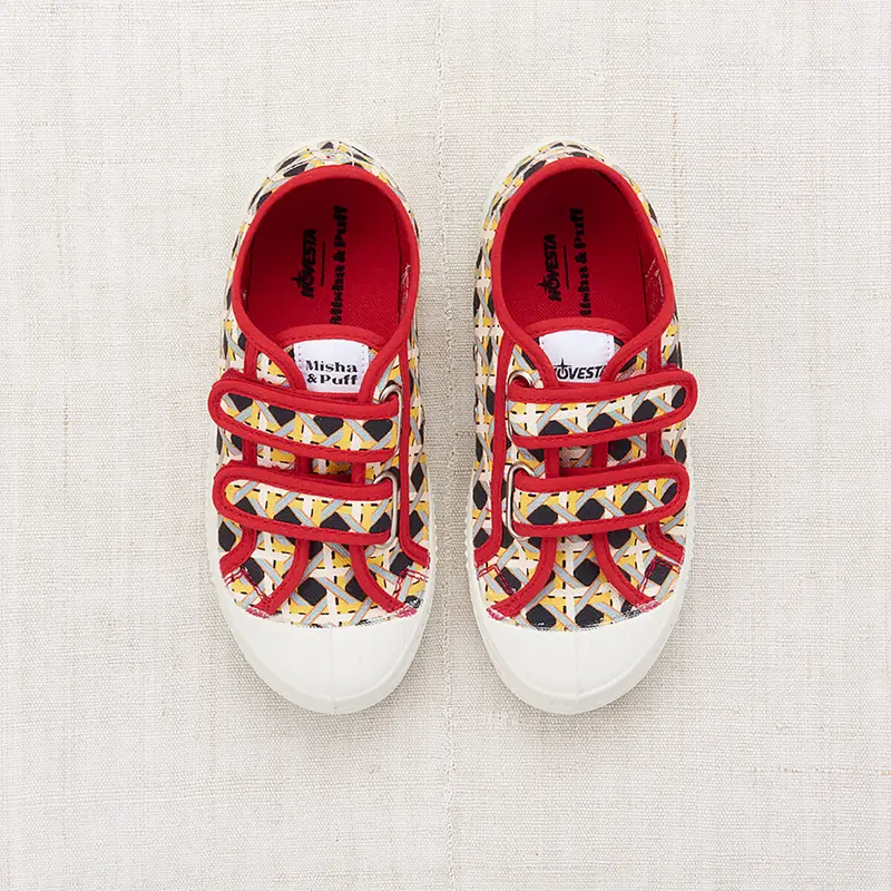 Velcro Sneaker in Licorice Lattice by Misha & Puff