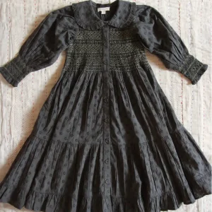 Yse Dress in Charcoal Broderie Anglaise by Bonjour - Last Ones In Stock - 4-8 Years