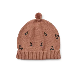 Aster Beanie in Cherries / Dark Rosetta  by Liewood