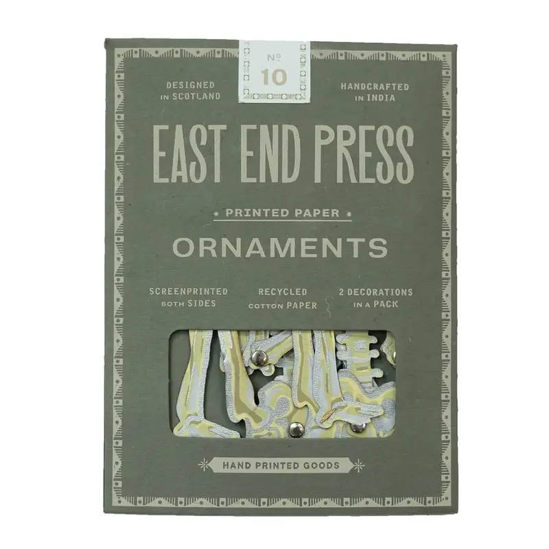 Dancing Skeleton Paper Ornaments by East End Press