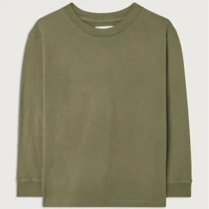 Gamipy Kid's Long Sleeve T Shirt in Vintage Khaki by American Vintage