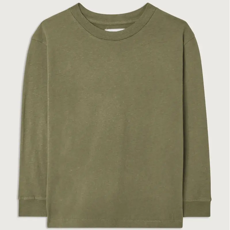 Gamipy Kid's Long Sleeve T Shirt in Vintage Khaki by American Vintage