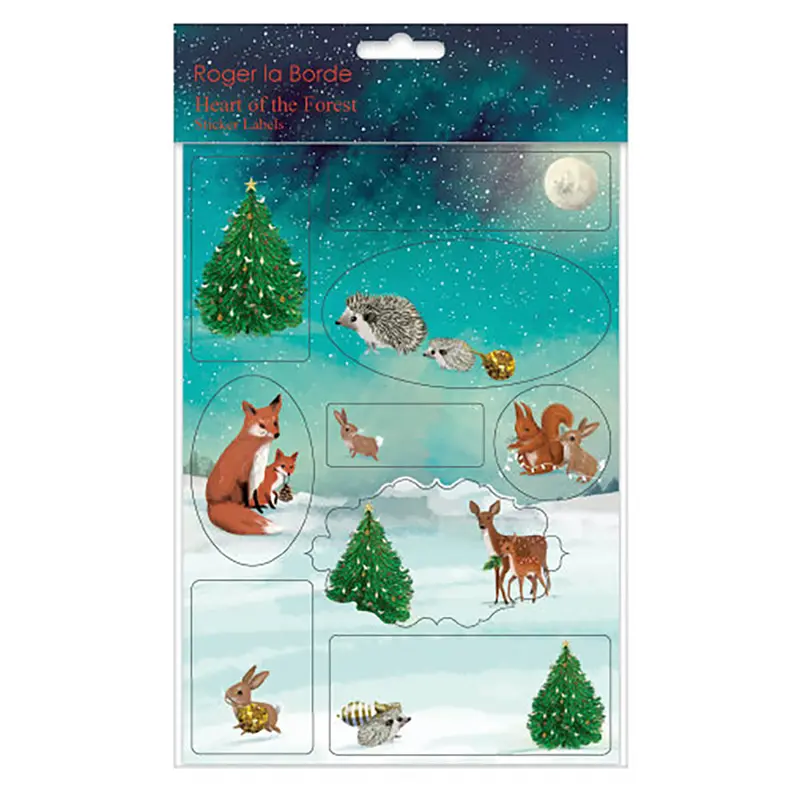 Heart Of The Forest Sticker Labels Sheet by Roger La Borde