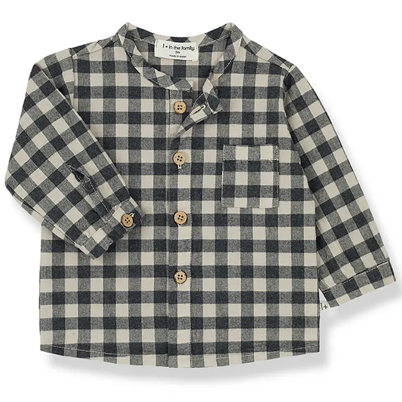 Henry Flannel Shirt in Taupe by 1+ in the Family - Last One In Stock - 6 Months