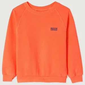 Izubird Kid's Sweatshirt in Fluo Fire by American Vintage - Last Ones In Stock - 3-5 Years