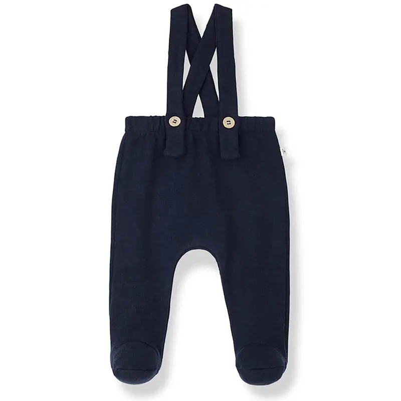 Jelle Overall with Feet in Navy by 1+ in the Family - Last One In Stock - 12 Months