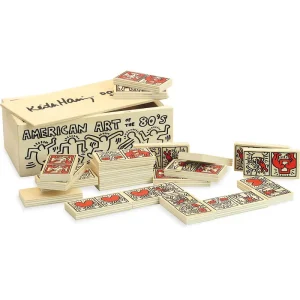 Keith Haring Natural Wood Dominoes by Vilac