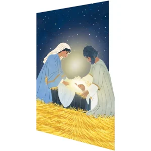 Nativity Christmas Greetings Card By Roger La Borde