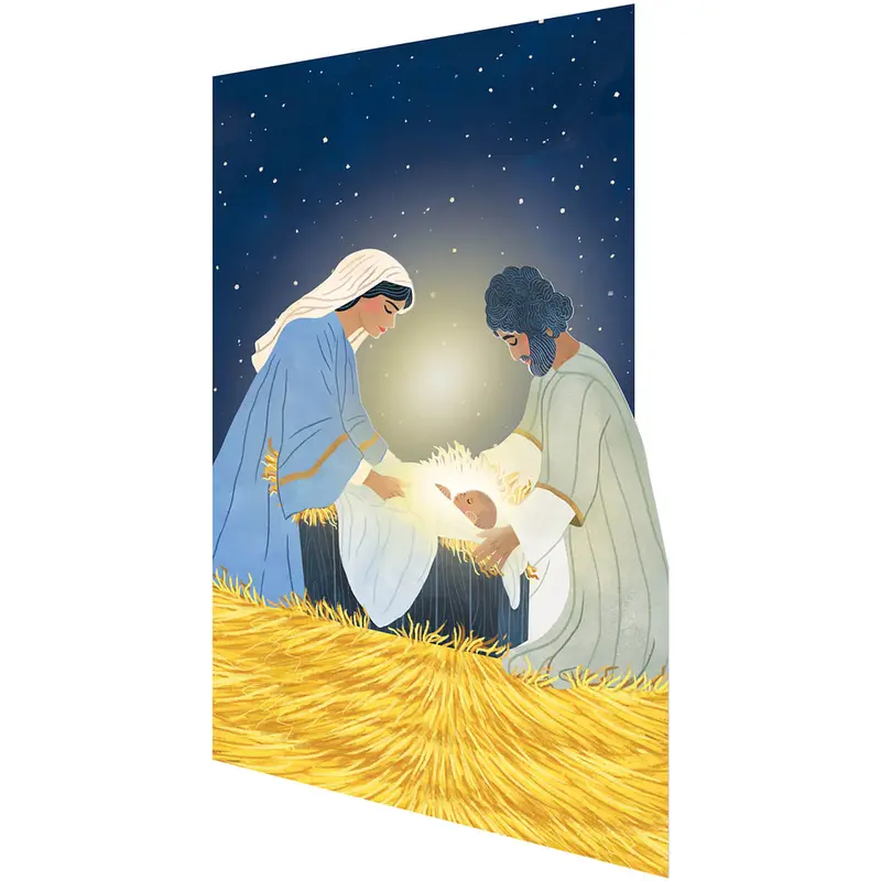 Nativity Christmas Greetings Card By Roger La Borde