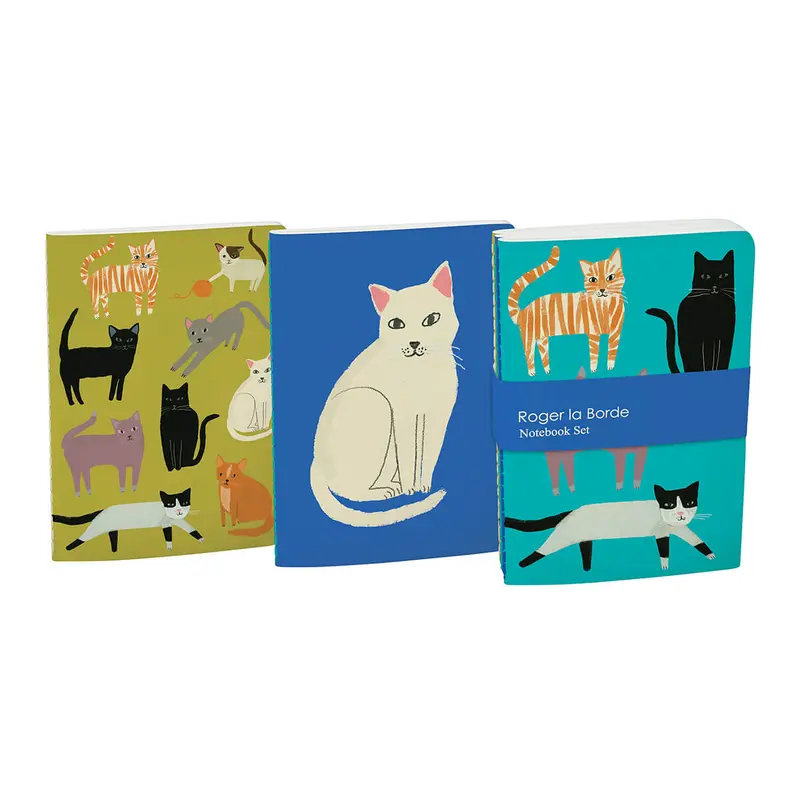 Pretty Paws A6 Notebooks (Set of 3) by Roger La Borde