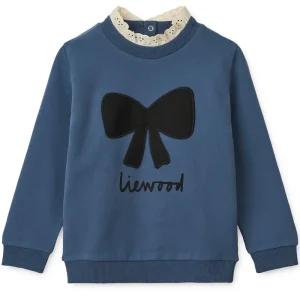 Rakel Sweatshirt in Bow / Indigo Blue by Liewood - Last Ones In Stock - 4-7 Years