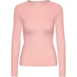 Rib T-Shirt in Bright Coral by Colorful Standard