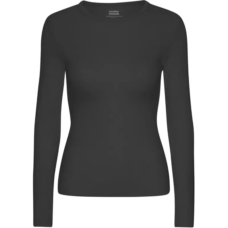 Rib T-Shirt in Deep Black by Colorful Standard