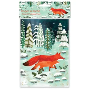 Running Foxes Advent Calendar Greetings Card By Roger La Borde