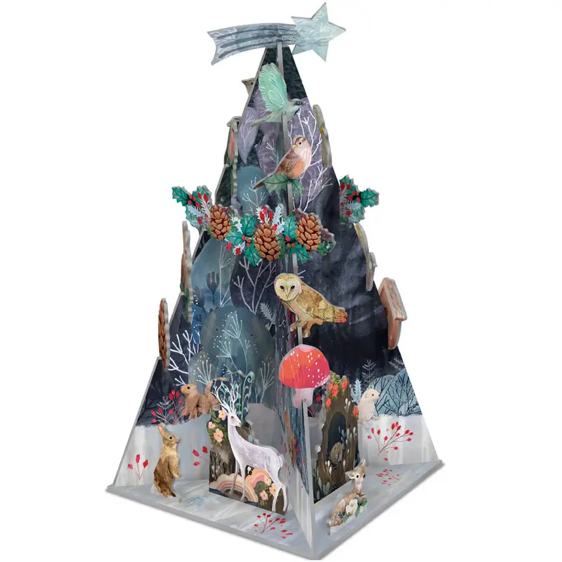Silver Stag Advent Tree Pop And Slot 3D Advent Calendar by Roger La Borde