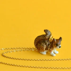 Squirrel Ceramic Pendant by Camp Hollow