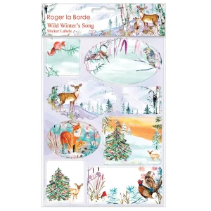 Wild Winter's Song Sticker Labels Sheet by Roger La Borde