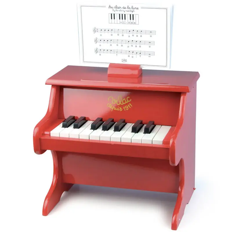 Wooden Piano in Red By Vilac