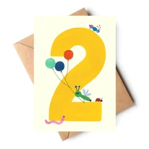 Age 2 Birthday Greetings Card by Daria Solak Illustrations