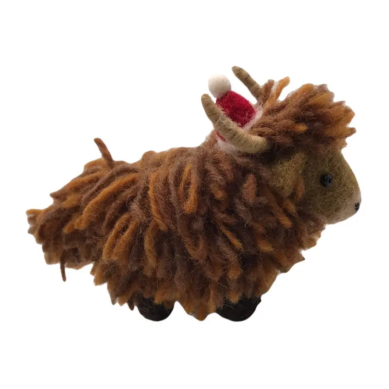 Highland Cow Hanging Christmas Decoration by Amica