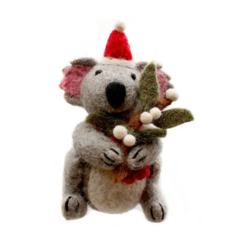 Koala With Mistletoe Sprig Hanging Christmas Decoration by Amica