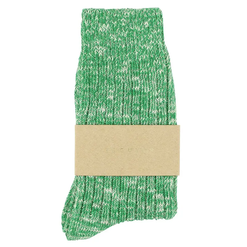 Melange Blend Socks in Bright Green by Escuyer