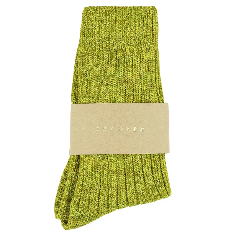 Melange Blend Socks in Lime by Escuyer