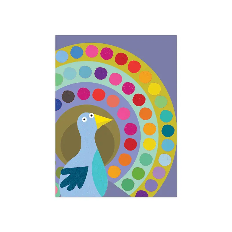 Mini Peacock Birthday Greetings Card by Kali Stileman Cards