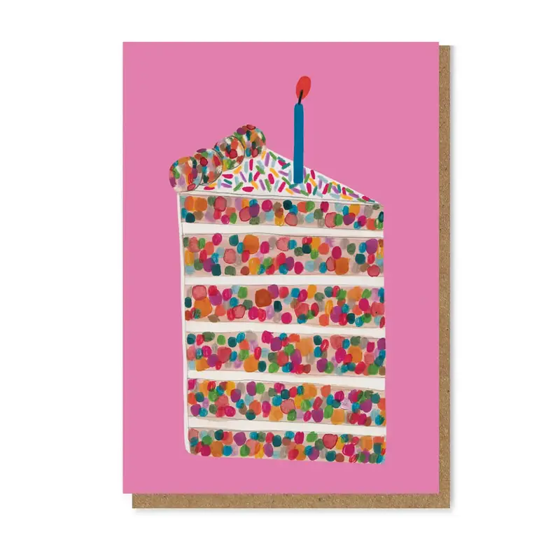 Piece Of Cake Birthday Greetings Card by Daria Solak Illustrations