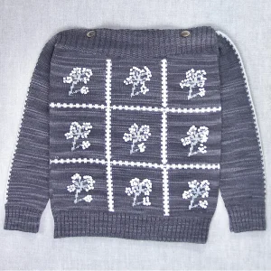 Queen Anne's Lace Pullover in Obsidian by Iver & Isla - Last Ones In Stock - 4-8 Years