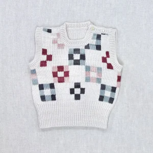 Quilt Block Vest in Mallow by Iver & Isla - Last Ones In Stock - 4-8 Years