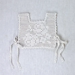 Rose Crochet Pinny Vest in Cream by Iver & Isla