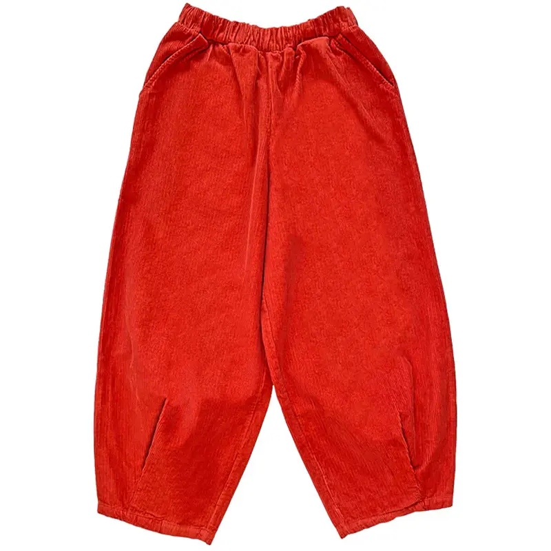 Women's Cord Pants in Vermillion by Mabli