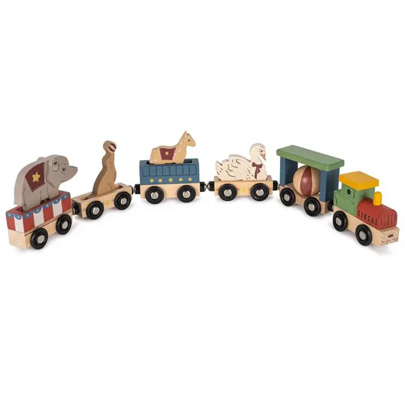 Wooden Animal Train by Konges Sljd