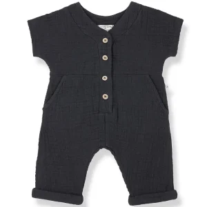 Adriano Short Sleeve Overall in Anthracite by 1+ in the Family - Last One In Stock - 12 Months