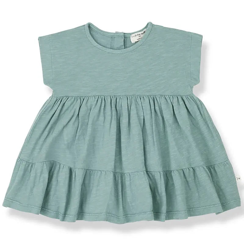 Antonella Dress in Shark by 1+ in the Family - Last Ones In Stock - 3-12 Months