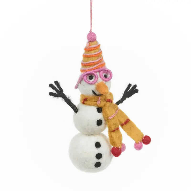 Betty The Snowman Hanging Christmas Decoration by Felt So Good