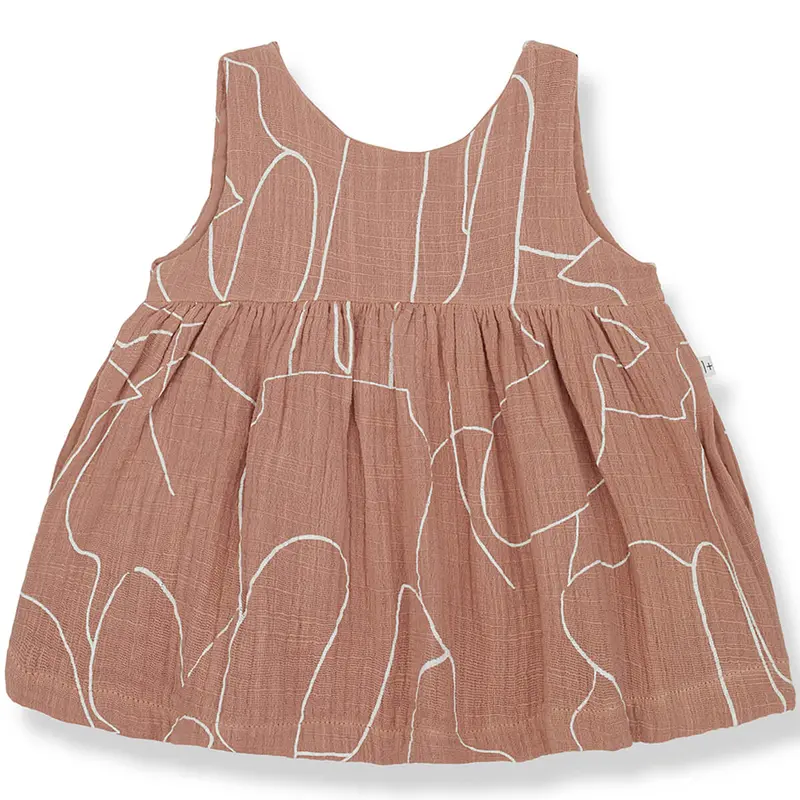 Camelia Dress in Apricot by 1+ in the Family - Last Ones In Stock - 6-12 Months