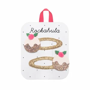 Christmas Pudding Hair Clips by Rockahula