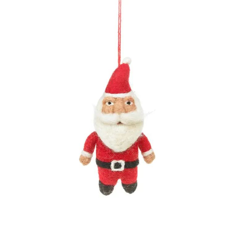 Classic Santa Hanging Christmas Decoration by Felt So Good