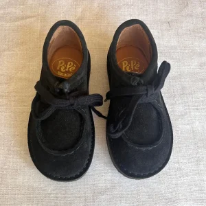 Dani Lace Up Shoes in Black Suede by PP