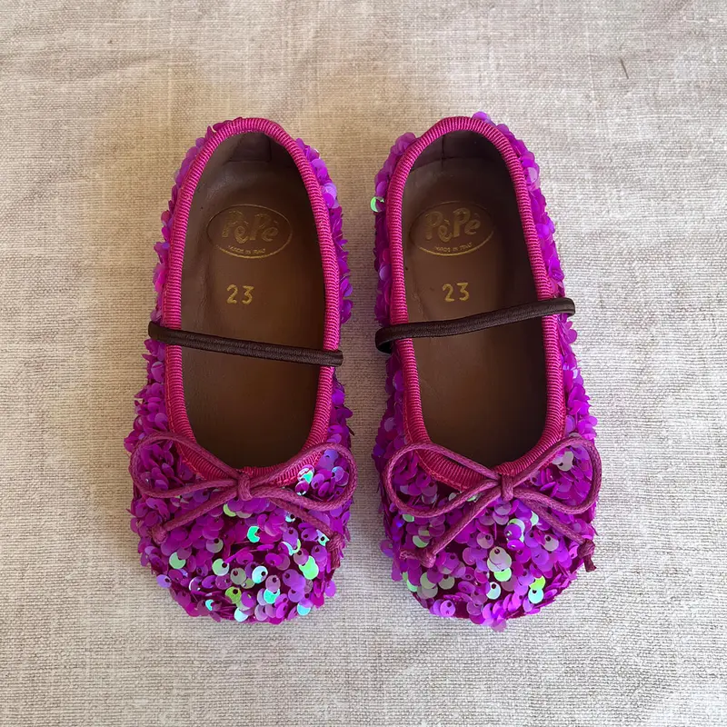 Darlyn Sequin Ballet Slippers in Violetto Paillettes by PP